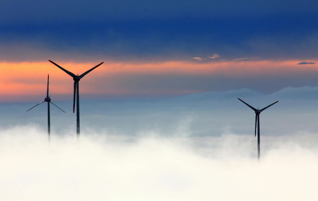 Wind Turbines in Fog